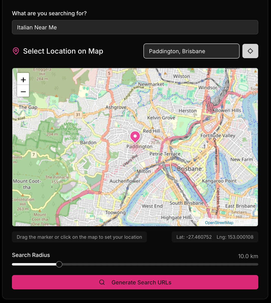 local search viewer visualization